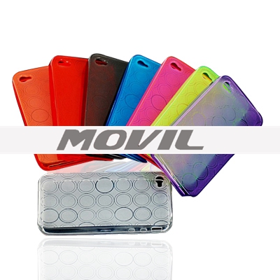 para Iphone 4 TPU protector con circle para Iphone 4-0